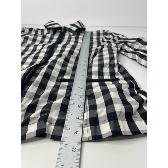 Lauren Ralph Lauren Jacket Check Windbreaker Coat Black White Plaid‎ M LRL - Picture 9 of 11